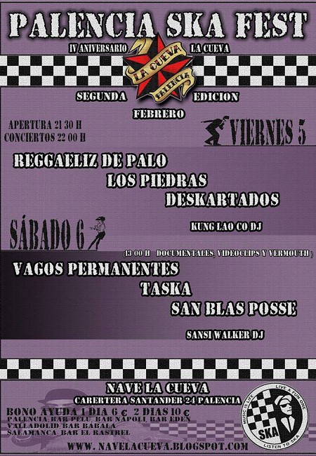 Palencia Ska Fest: Vagos Permanentes + Taska + San Blas Pose + Sansi Walker Dj